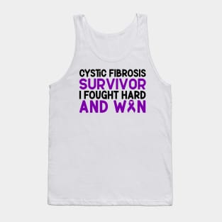 Cystic Fibrosis Survivor I Fought Hard And Won Cystic Fibrosis Awareness Tank Top